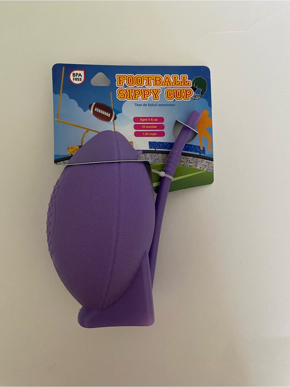 Purple Football Sippy Cup